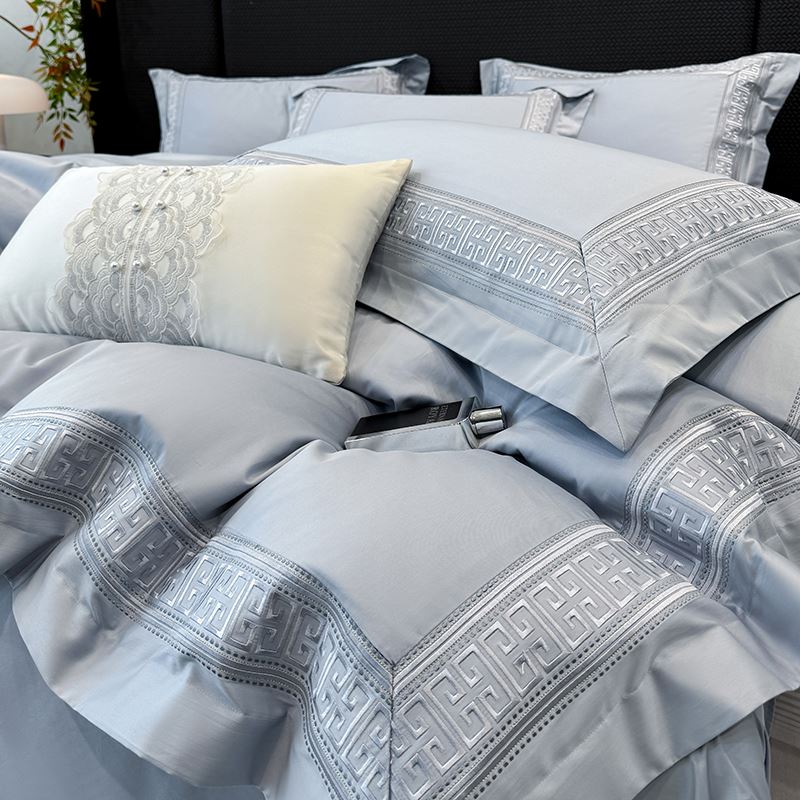 9-piece Embroidered Cotton Bedding Set 9-piece Embroidered Cotton Bedding Set